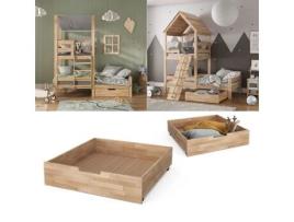 Cama Com Gaveta Armazenamento Vitalispa Teddy Tom Natural 92 X 21 Cm