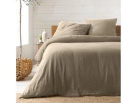 Jogo de cama gaze algodão areia 240 x 260 cm promo linge