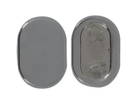 Conjunto De 2 Tampas De Curativo H 30 X Ø 15 Mm Cromado Mobois