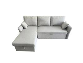Sofá Cama Chaise Longue ROMEO 215 x 135 cm - Beige