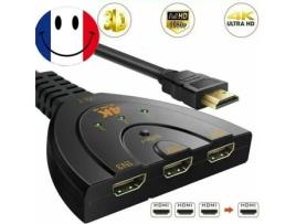 Detalhes Sobre Cabo Divisor Hdmi 3 Portas 1080p Multi Switch Switcher Hub Box Para Ps3 Xbox Dvd Isonix