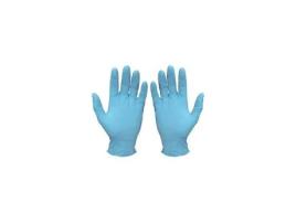 Caixa Com 100 Luvas De Nitrilo Azul Sem Pó Tamanho 9 Grande Gd21bd Santex