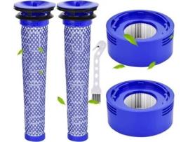 Filtro V8 para Dyson 4 peças V7 V8 Pré-filtro e filtro de motor para Dyson V8 V7 Animal Plus Extra Absolute Soft Aspirador de pó Netboat