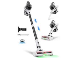 Aspirador de Vara Sem Fios Moosoo S5 Mate 20kpa 55min Autonomia 1L Lixeira Recarregável para Limpeza Eficiente em Casa, Pisos de Madeira, Tapetes e Pelo de Animais