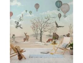 Foto Mural Não Tecido 280 X 450 Cm Maravilha Da Natureza Papel De Parede Digital Colorido Animais Prado 9 Tiras Largura 50 Cm Komar