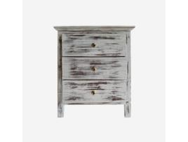 Mesa de Cabeceira Vintage PEJECAR Branco (58x50x35cm)