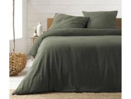 Lençol de cama de gaze de algodão cáqui 240 X 260 cm Promo Linge
