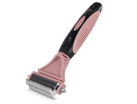 Escova Esfoliante Rosa para Cão e Gato Ferramenta para Remover Pêlos em Animais Pequenos Médios e Grandes GNCPETS