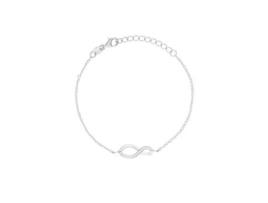 Bracelete Para Mulher Cleor Em Prata 925/1000 E Óxido De Zircônio Branco
