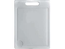 Tábua De Cortar Alumínio E Plástico 35 X 25 Cm Plástico Branco Ranhura Para Suco Aluminium Et Plastique