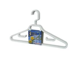 Conjunto De 3 Cabides De Plástico 43cm Cinza Laguelle