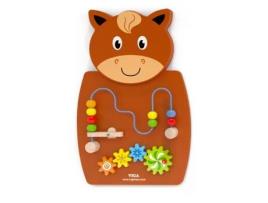 Brinquedo de parede contas de arame e engrenagens Viga