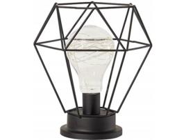 Candeeiro de Mesa Decorativo HSLA Retro LED (Preto - Ferro)