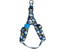 Peitoral para Cães ZOOZ PETS Step In Xablue Oficial Snoopy (Azul - Tamanho: L)