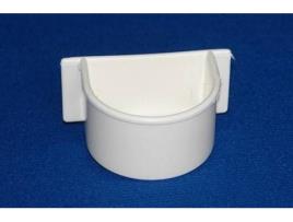 Comedouro para Papagaios  Sem Grampo (Branco - Pequeno)