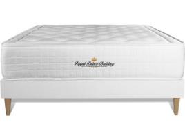 Conjunto Colchão + Base  Buckingham (Branco - 135x220 cm - Espuma Viscoelástica)
