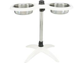 Comedouro para Cães  (Branco - 2x1.6 L - 21 cm)