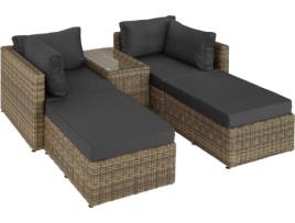 Conjunto de Jardim TECTAKE San Domino (Castanho - Alumínio - 92x72x63 cm)