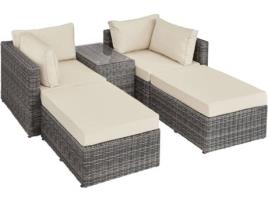 Conjunto de Jardim TECTAKE San Domino (Cinzento - Alumínio - 92x72x63 cm)