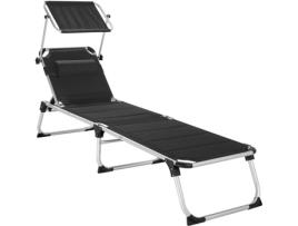 Espreguiçadeira  Lorella (Preto - Alumínio - 198x60.5x111 cm)