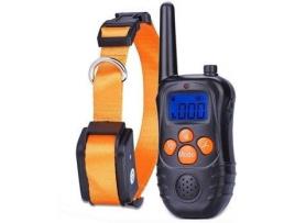 Coleira de Treino para Cachorros  Anti Latidos (Laranja - 15x12x4cm - Nylon - M - Porte Médio)