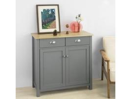 Móvel de Cozinha  Cinzento com 2 gavetas e 2 portas (80x36x81cm)