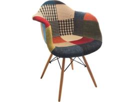 Conjunto de 4 Cadeiras CSD Flávia (Multicor - MDF e Tecido - 62x80x63 cm)