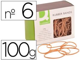 Elásticos Q-connect  100Gr. Nº6 60X2Mm