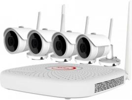 Kit de 4 Câmaras ENNIO SECURITY Wifi e Gravador Pro