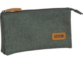 Estojo Triplo  Coal (Cinzento - Poliéster - 12x3x22cm)