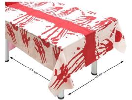 Decorações de Halloween  Toalha de Mesa com sangue (274x137 cm)