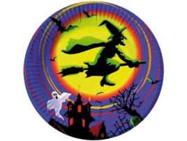 Decorações de Halloween  Pratos de Bruxa (10 Un - 23 cm)