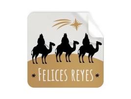 Livro Rollo 250 Etiquetas Cuadrada Reyes Magos Navidad De Desconocido (espanhol)