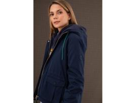 Casaco de Mulher THROTTLEMAN Capuz Bolsos Poliéster Azul (XS)