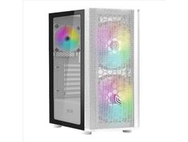 Gabinete Para Pc Branco Para Jogos Noua Orizon M111 E Atx, 0,50 Mm Spcc, 3 Ventoinhas Led Argb