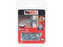 Pacote De 10 Cavilhas 4x33 Mm Parafusos Molly