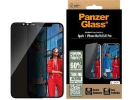 Película de Ecrã PANZERGLASS Privacidade iPhone 16e / 14 / 13 / 13 Pro (Ultra-Wide Fit with Aligner)