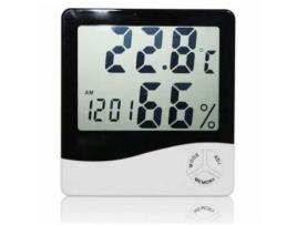 Kingwing® Digital LCD Temperatura Umidade Termômetro Higrômetro Relógio Htc 1