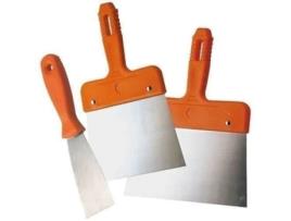 Conjunto De 3 Facas De Revestimento E Raspagem Fischer Darex Aço Inoxidável 50mm, 100mm, 180mm