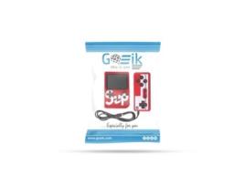 Consola de Jogos Portátil com 400 Jogos Comando Cabo de Áudio/Vídeo e de Carregamento Vermelho GOEIK BY PC GO