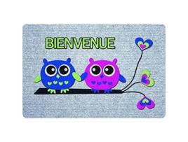 Tapete De Boas Vindas Corujas Greyflock 40x60cm Idmat