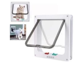 Aba de gato para cão gato 23,5 25 5,5 cm, porta de gato 4 posições aba de gato com recorte de cobertura de túnel, armadilha para gato tamanho L