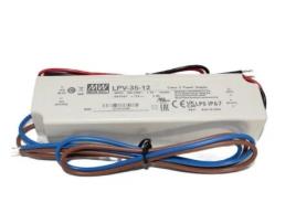 Fonte de alimentação Meanwell LPV 35, 35W, 3A, 12VDC, IP67 Mean Well