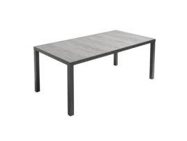 Mesa de Jardim Retangular com Tabuleiro em Cerâmica Efeito Betão (185 x 95 x 74 cm)