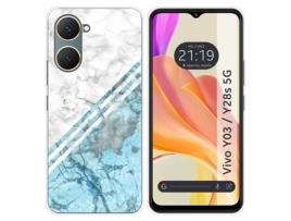 Capa Marble Design Para Vivo Y03 / Y28s 5g Tumundosmartphone Multicor
