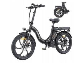 Bicicleta Elétrica Dobrável Hillmiles Mileport 1 Autonomia 60km Motor 250w Bateria 36v13ah Pneus 20 Polegadas Bicicleta Vtc Preto