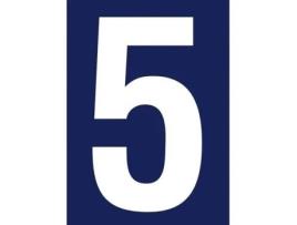 Número Adesivo Rua Número 5 No Cartão Novap