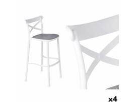 Banqueta Giftdecor Pc-175b Branco Cinzento Polipropileno Rotim 41 X 103 X 52,5 Cm (4 Unidades)