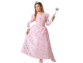 Fato Fada Madrinha Estrelas Rosa Menina Infantil 7 a 9 Anos Atosa