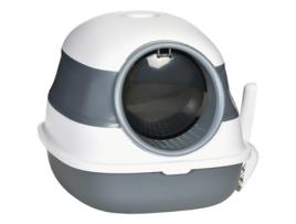 Caixa de areia para gatos PAWHUT PP e ABS bicolor 52x41x38 cm